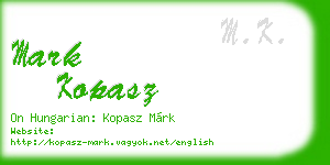 mark kopasz business card